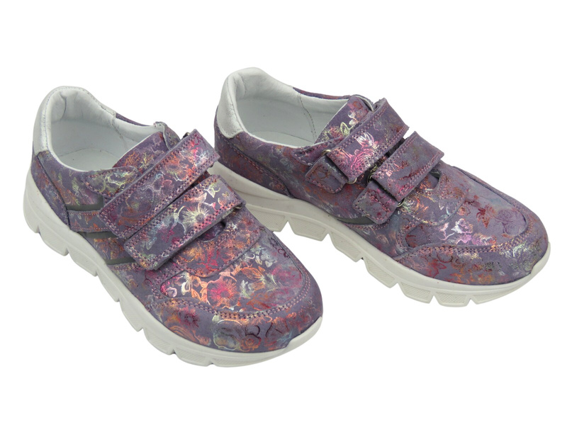 Buty sportowe dziecięce na rzepy - Jamet 395, fioletowe