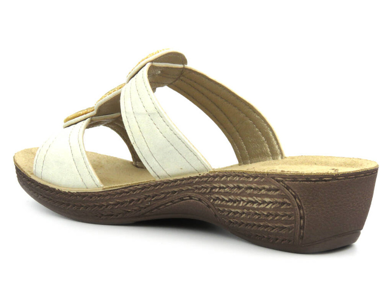 Klapki damskie INBLU GL-60, białe