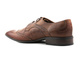 Skórzane półbuty, brogsy męskie MOSKAŁA A118, brązowe