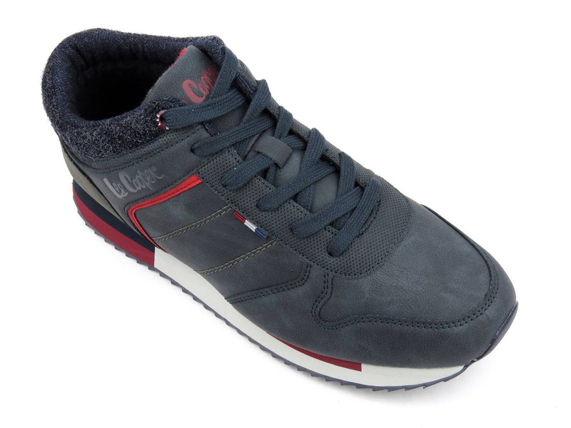 Sneakersy męskie ocieplone miękką tkaniną - LEE COOPER LCJ-21-29-0642M, granatowe