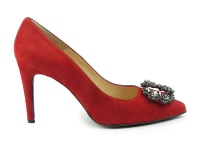 Szpilki damskie Brenda Zaro T3453, czerwone