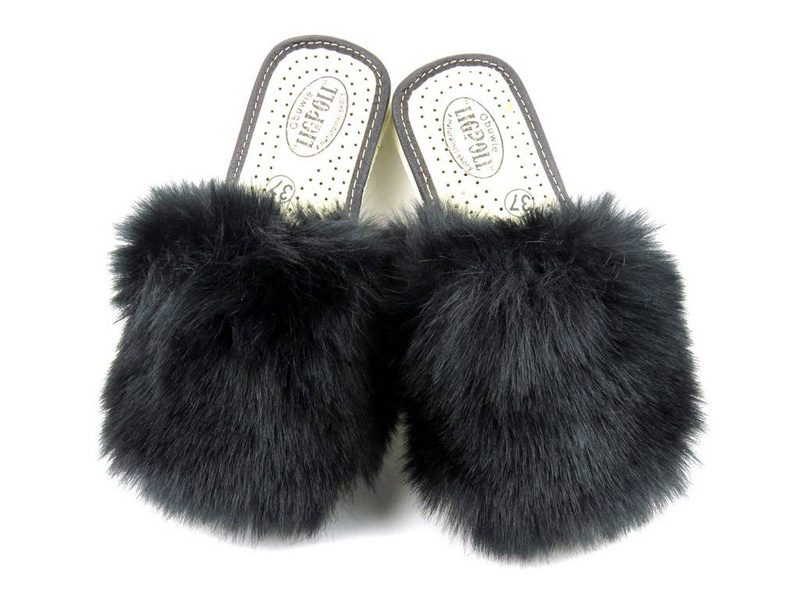 Kapcie damskie z futerkiem Ligpoll PUSZKI