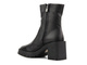 Skórzane botki damskie na kwadratowym obcasie - VENEZIA 0431321050D, czarne