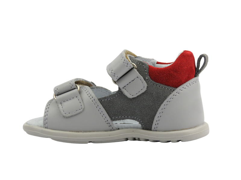 Sandały dziecięce na rzepy jasnoszare Jamet 1112