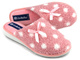 Miękkie kapcie, bambosze damskie w groszki - INBLU URSULA, różowe