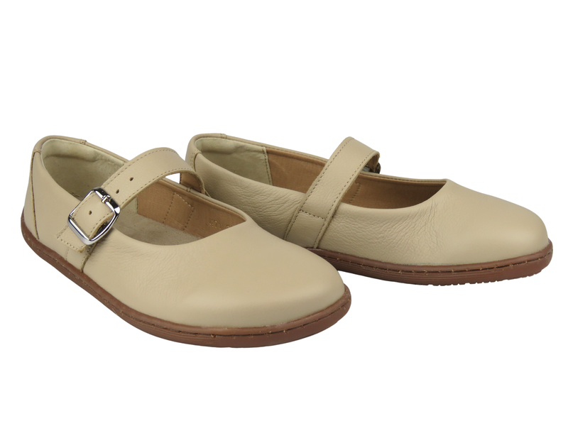 Barefoot skórzane minimalistyczne półbuty Helios Komfort 471 ecru