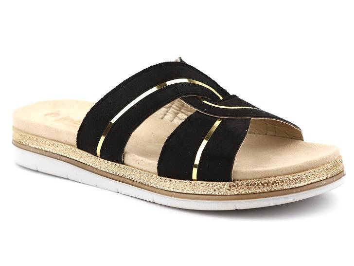 Klapki damskie na lato, wakacje - INBLU SA-43, czarne