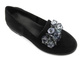 Eleganckie półbuty, loafersy damskie zamszowe - Potocki 23-12043BK, czarne 