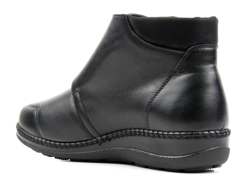 Botki damskie o wysokiej tęgości (H) - AXEL KOSELA 1726/9726, czarne