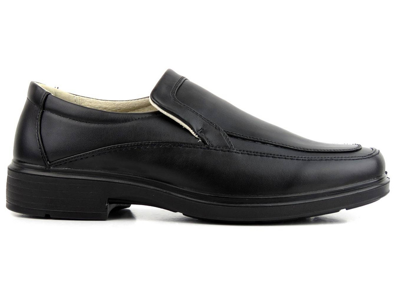 Wygodne półbuty męskie polskiej marki WOJTYŁKO 18022C, czarne