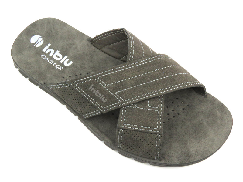 Wygodne klapki męskie- INBLU LINCE, szare