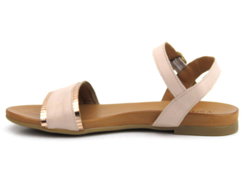 Miękkie sandały damskie na płaskiej podeszwie - VENEZIA 030020685, beżowe