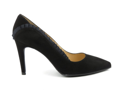 Zamszowe szpilki Brenda Zaro T3442, czarne