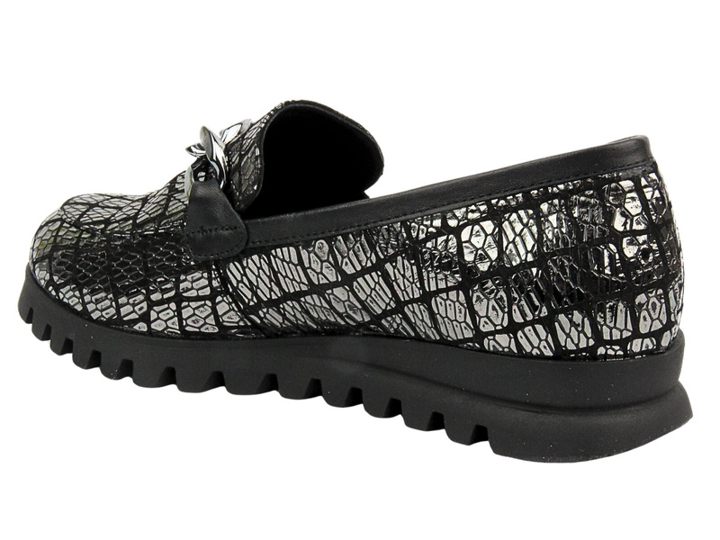 Lordsy Damskie VENEZIA A006LESIOBM028 Srebrne Wsuwane