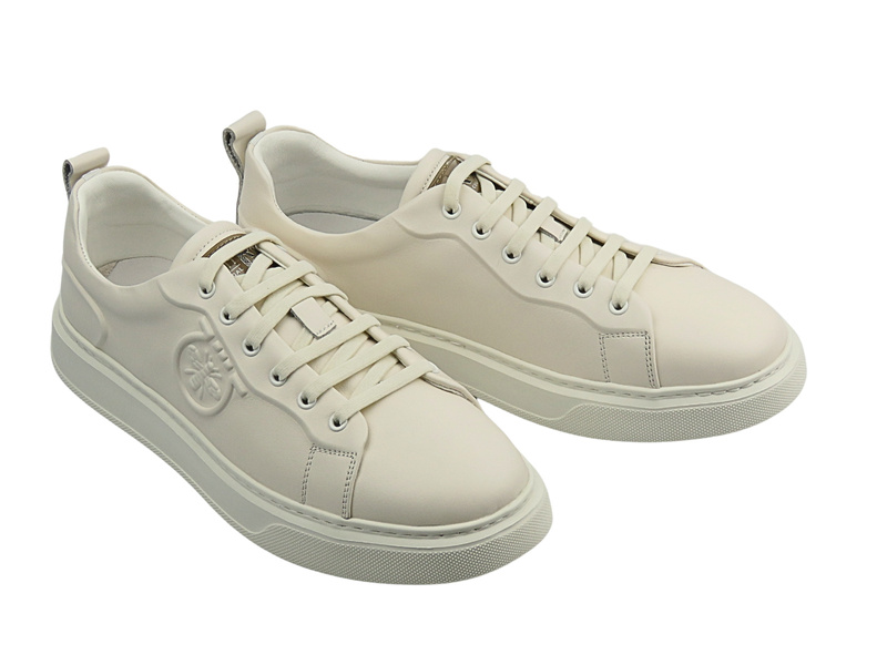 Sneakersy męskie sznurowane białe John Doubare 23Q9001