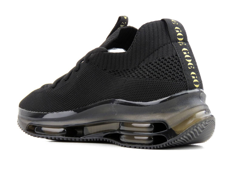 Sneakersy damskie z przewiewnej tkaniny - GOE JJ2N4080, czarne