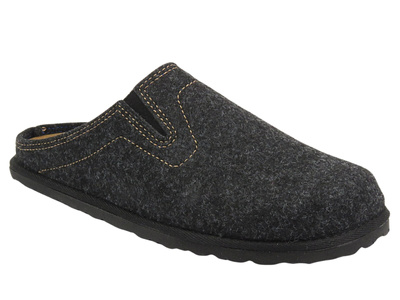 Ciepłe kapcie męskie z wyjmowaną wkładką szare INBLU SI-21