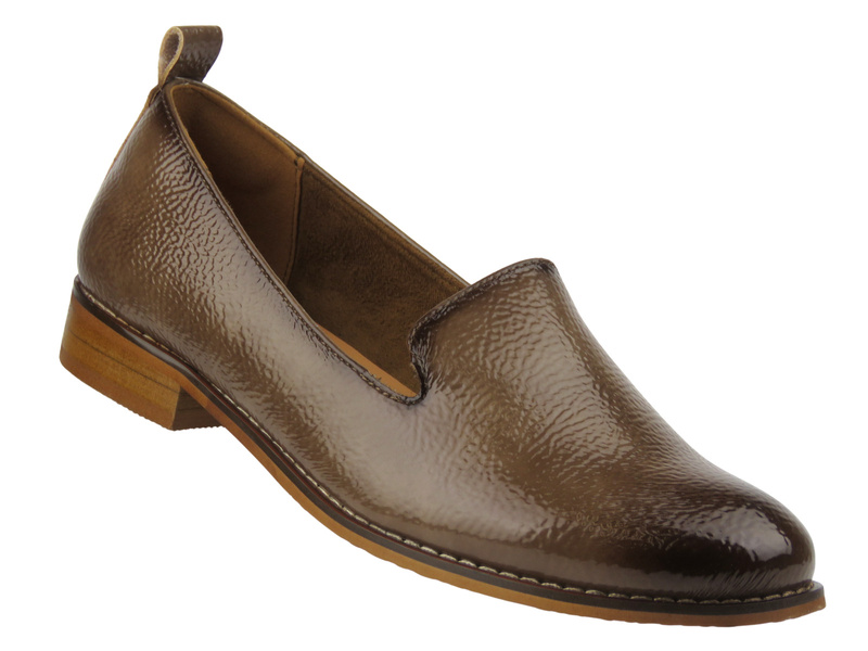 Eleganckie półbuty damskie Potocki 26-19337, cappuccino