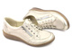 Skórzane półbuty damskie sportowe - HELIOS Komfort 411, złote