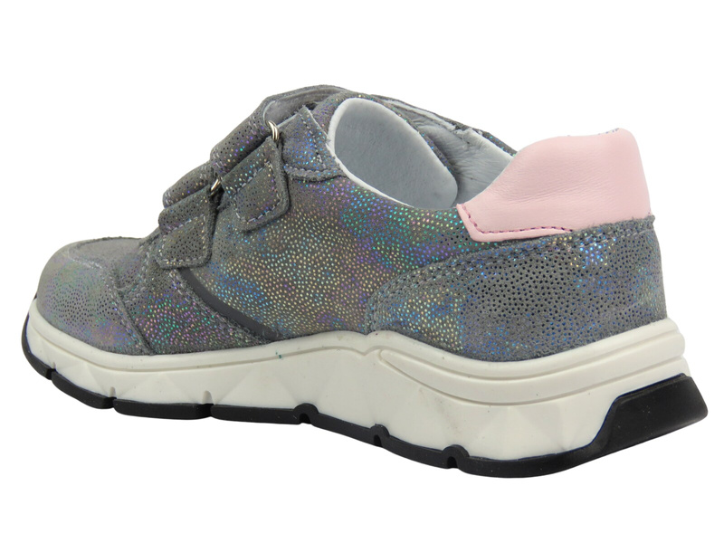 Buty sportowe dziecięce na rzepy - Jamet 395, srebrne