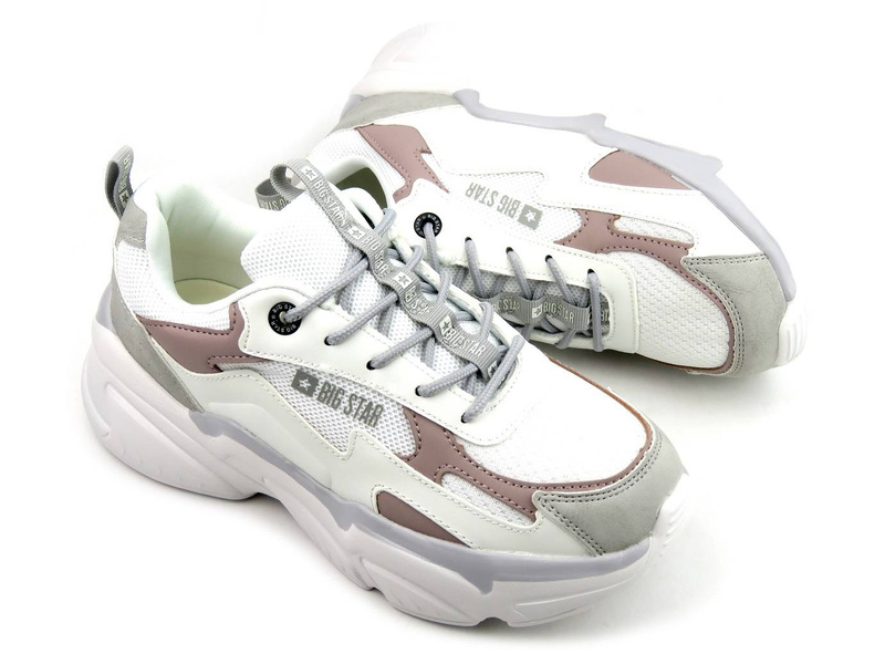 Buty sportowe, sneakersy damskie BIG STAR Memory Foam HH274255, białe