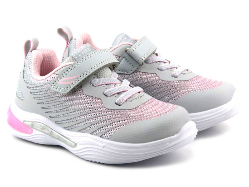 Sneakersy, buty sportowe dla dziewczynki - AMERICAN CLUB ES 132/23, szare