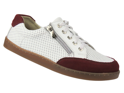 Barefoot skórzane minimalistyczne półbuty damskie Helios Komfort 470, białe 3
