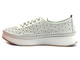 Półbuty damskie sportowe z ażurowym wykończeniem - VENEZIA 268147, białe