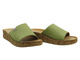 Klapki damskie skórzane płaskie zielone Helios Komfort 130