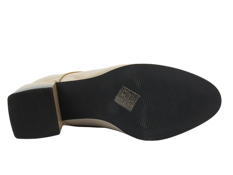 Eleganckie buty damskie - Potocki 24-12304, beżowe