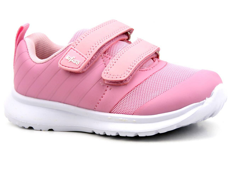 Adidasy, obuwie sportowe dziecięce na rzepy - BEFADO 516P085, jasnoróżowe