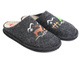 Filcowe kapcie damskie z reniferem- Big Star KK276018, czarne