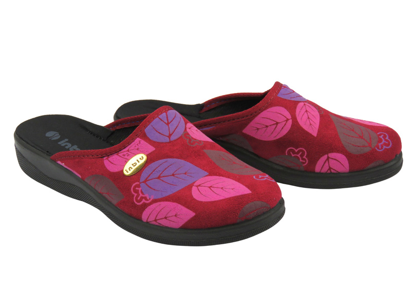 Wygodne kapcie damskie INBLU Inblu CU-5F bordowe