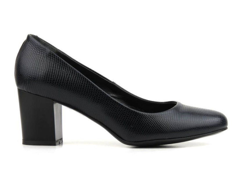 Czółenka damskie na słupku - KABAŁA 72-01-112, czarny