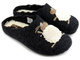 Filcowe kapcie damskie z wełną - MANITU 320088-01, czarne z owieczką