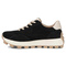 Wygodne sneakersy damskie ze skóry naturalnej zamszowej na platformie Filippo DP7498/26, czarne