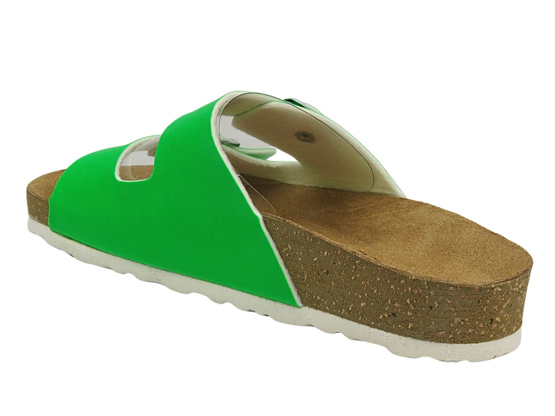 Klapki Damskie Z Klamrami - INBLU FLUBIRIC, Zielone