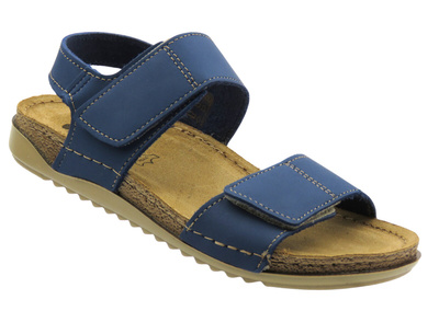 Skórzane sandały damskie niebieskie INBLU AA-01KU