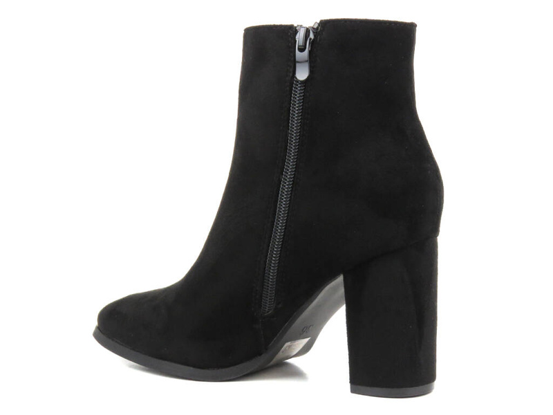 Botki damskie na obcasie - Evento 23BT35-6412, czarne