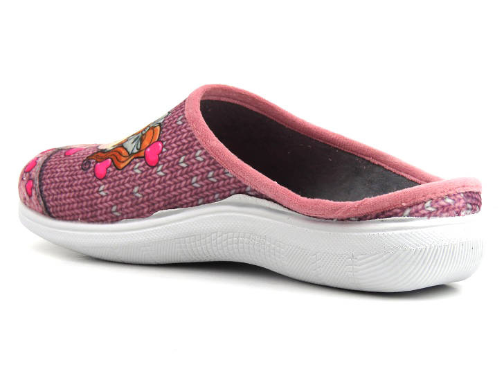 Kapcie damskie, dziewczęce z miękką wkładką - INBLU EC-82, różowe