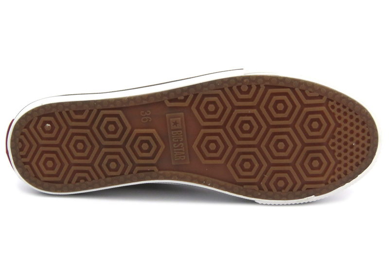 Trampki damskie przed kostkę - Big Star  NN274235, białe