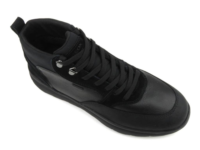 Eleganckie trzewiki męskie wysokiej jakości - GEOX U36FDA, czarne