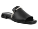 Eleganckie klapki damskie na niskim obcasie - VENEZIA 08-330, czarne