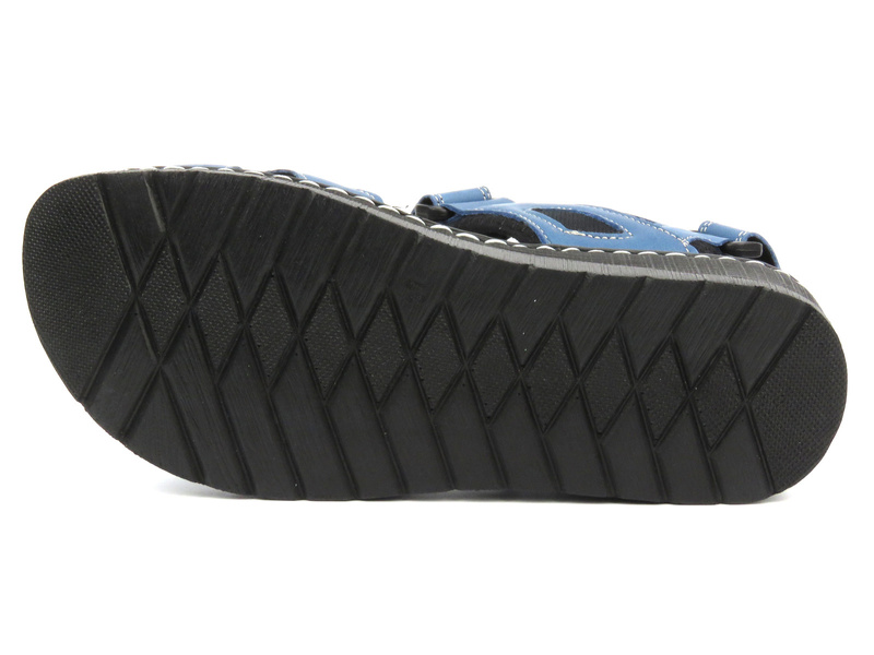 Sandały damskie sportowe na rzepy - Artiker 52C0296, niebieskie