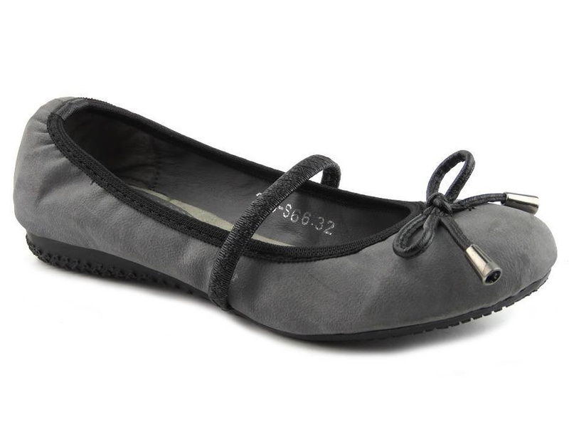 Baleriny dziecięce MSTVOGUE 209-S66, szare