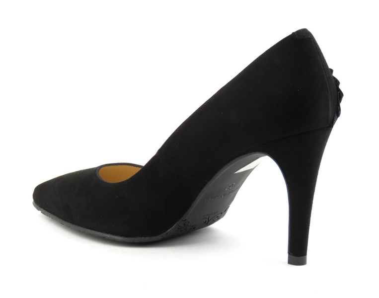 Zamszowe szpilki Brenda Zaro T3442, czarne