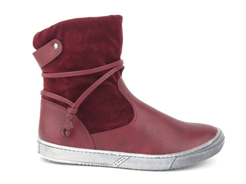 Kozaki dziecięce dziewczęce AMERICAN CLUB 16183, czerwone