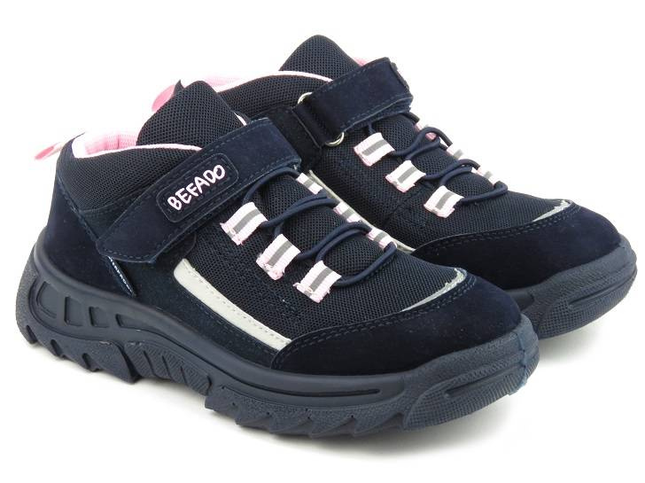 Buty trekkingowe dziecięce wodoodporne BEFADO 515X001, granatowe
