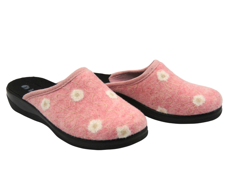 Kapcie damskie filcowe różowe INBLU CA-10H