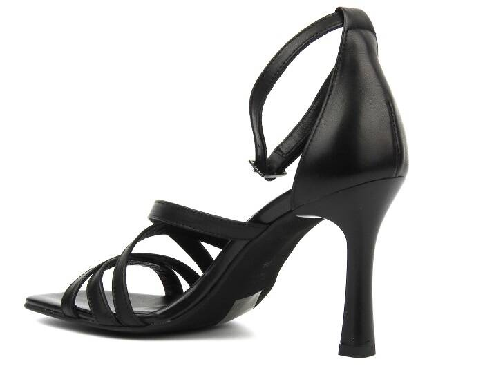 Sandały damskie na obcasie- UNCOME 38400, czarne